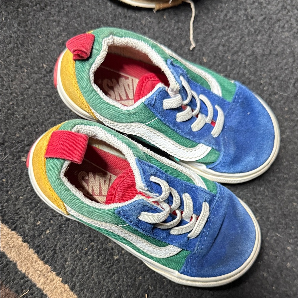 Kids' Blue and Green Sneakers